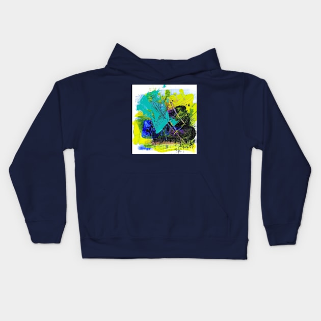 Abstract 18 Kids Hoodie by sukhpalgrewal